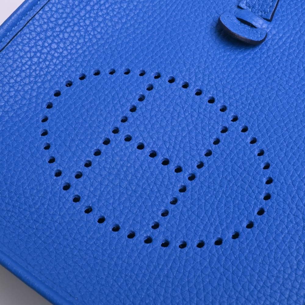 HERMES Taurillon Clemence Evelyn TPM Shoulder Bag Blue Ladies - Picture 8 of 9